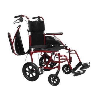 Fauteuil de transfert Stan Ultra rouge bordeaux avec accoudoir relevable