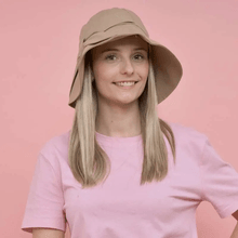 Chapeau madame en coton beige